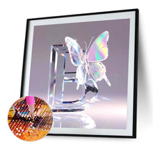 Load image into Gallery viewer, Diamond Painting - Full Round - Crystal Butterfly Letter B (30*30CM)