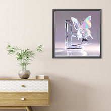 Load image into Gallery viewer, Diamond Painting - Full Round - Crystal Butterfly Letter B (30*30CM)
