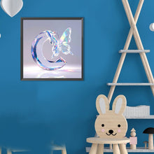 Load image into Gallery viewer, Diamond Painting - Full Round - Crystal Butterfly Letter C (30*30CM)