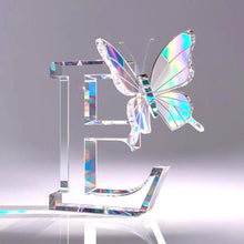 Load image into Gallery viewer, Diamond Painting - Full Round - Crystal Butterfly Letter E (30*30CM)