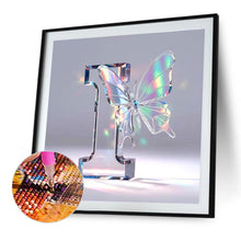 Load image into Gallery viewer, Diamond Painting - Full Round - Crystal Butterfly Letter I (30*30CM)