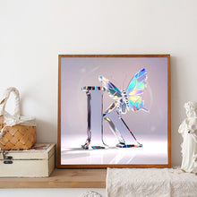 Load image into Gallery viewer, Diamond Painting - Full Round - Crystal Butterfly Letter K (30*30CM)