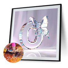 Load image into Gallery viewer, Diamond Painting - Full Round - Crystal Butterfly Letter O (30*30CM)