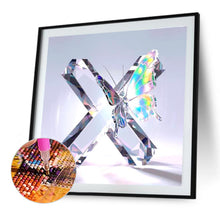 Load image into Gallery viewer, Diamond Painting - Full Round - Crystal Butterfly Letter X (30*30CM)