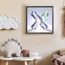 Load image into Gallery viewer, Diamond Painting - Full Round - Crystal Butterfly Letter X (30*30CM)