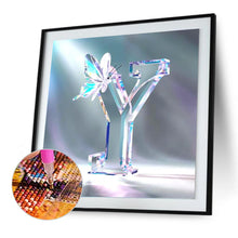Load image into Gallery viewer, Diamond Painting - Full Round - Crystal Butterfly Letter Y (30*30CM)