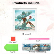 Load image into Gallery viewer, Diamond Painting - Partial Special Shaped - Beautiful Skirt Woman (30*30CM)