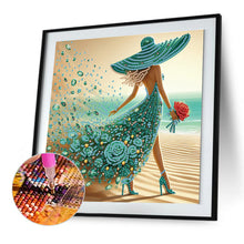 Load image into Gallery viewer, Diamond Painting - Partial Special Shaped - Beautiful Skirt Woman (30*30CM)