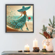Load image into Gallery viewer, Diamond Painting - Partial Special Shaped - Beautiful Skirt Woman (30*30CM)