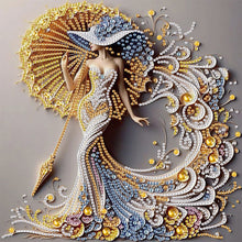 Load image into Gallery viewer, Diamond Painting - Partial Special Shaped - Beautiful Skirt Woman (30*30CM)