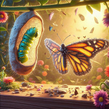 Load image into Gallery viewer, Diamond Painting - Full Round - Cocoon Butterfly (40*40CM)