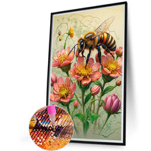 Load image into Gallery viewer, Diamond Painting - Full Round - Flower And Bee (40*60CM)
