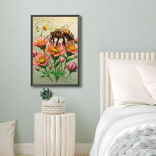 Load image into Gallery viewer, Diamond Painting - Full Round - Flower And Bee (40*60CM)
