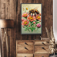 Load image into Gallery viewer, Diamond Painting - Full Round - Flower And Bee (40*60CM)