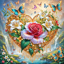 Load image into Gallery viewer, Diamond Painting - Full Round - Heart Flower (40*40CM)