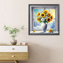 Load image into Gallery viewer, Diamond Painting - Full Round - Sunflower Vase (40*40CM)