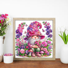 Load image into Gallery viewer, Diamond Painting - Partial Special Shaped - Flowers And Gnomes (30*30CM)