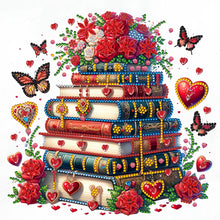 Load image into Gallery viewer, Diamond Painting - Partial Special Shaped - Red Rose Book (30*30CM)