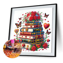 Load image into Gallery viewer, Diamond Painting - Partial Special Shaped - Red Rose Book (30*30CM)