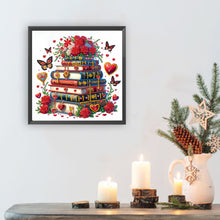 Load image into Gallery viewer, Diamond Painting - Partial Special Shaped - Red Rose Book (30*30CM)