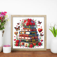 Load image into Gallery viewer, Diamond Painting - Partial Special Shaped - Red Rose Book (30*30CM)