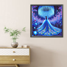 Load image into Gallery viewer, Diamond Painting - Full Round - Girl In Blue Dress (40*40CM)