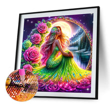 Load image into Gallery viewer, Diamond Painting - Full Round - Girl In Green Dress (40*40CM)