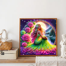 Load image into Gallery viewer, Diamond Painting - Full Round - Girl In Green Dress (40*40CM)