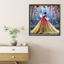 Load image into Gallery viewer, Diamond Painting - Full Round - Girl In Floral Dress (40*40CM)