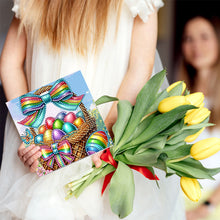 Load image into Gallery viewer, 6Pcs Easter Eggs Diamond Painting Card Rhinestone Art Card for Party Favors