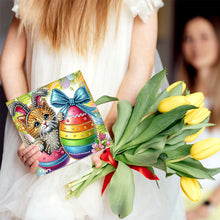 Load image into Gallery viewer, 6Pcs Easter Cats Diamond Painting Card Rhinestone Art Card for Party Favors