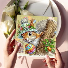 Load image into Gallery viewer, 6Pcs Easter Animals Diamond Painting Card Rhinestone Art Card for Party Favors