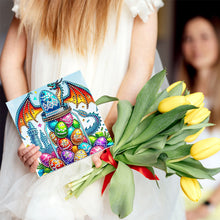 Load image into Gallery viewer, 6Pcs Easter Eggs Diamond Painting Card Rhinestone Art Card for Party Favors