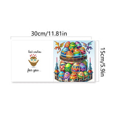 Load image into Gallery viewer, 6Pcs Easter Eggs Diamond Painting Card Rhinestone Art Card for Party Favors