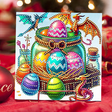 Load image into Gallery viewer, 6Pcs Easter Eggs Diamond Painting Card Rhinestone Art Card for Party Favors