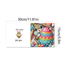 Load image into Gallery viewer, 6Pcs Easter Eggs Rabbits Diamond Painting Card Rhinestone Art Card for Adults