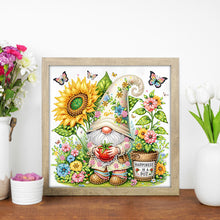 Load image into Gallery viewer, Diamond Painting - Partial Special Shaped - Sunflower And Gnome (30*30CM)