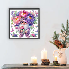 Load image into Gallery viewer, Diamond Painting - Partial Special Shaped - Peony And Gnome (30*30CM)
