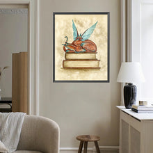 Load image into Gallery viewer, Diamond Painting - Full Square - Dragon Sleeping On A Book (40*50CM)