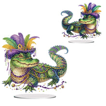 Load image into Gallery viewer, Acrylic Special Shape Carnival Alligator 5D DIY Diamond Art Tabletop Decorations