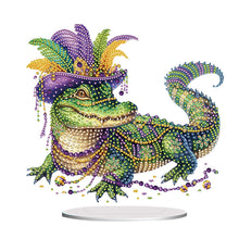 Load image into Gallery viewer, Acrylic Special Shape Carnival Alligator 5D DIY Diamond Art Tabletop Decorations