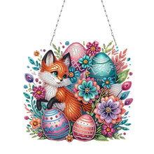 Load image into Gallery viewer, Acrylic Special Shape Easter Egg Fox DIY Diamond Art Pendant Kit for Wall Window