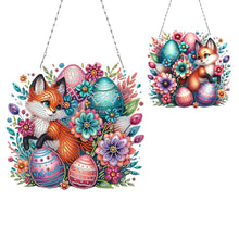 Load image into Gallery viewer, Acrylic Special Shape Easter Egg Fox DIY Diamond Art Pendant Kit for Wall Window