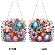 Load image into Gallery viewer, Acrylic Special Shape Easter Egg Fox DIY Diamond Art Pendant Kit for Wall Window