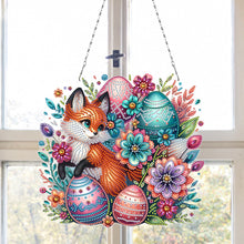 Load image into Gallery viewer, Acrylic Special Shape Easter Egg Fox DIY Diamond Art Pendant Kit for Wall Window
