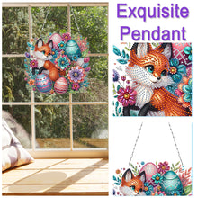 Load image into Gallery viewer, Acrylic Special Shape Easter Egg Fox DIY Diamond Art Pendant Kit for Wall Window