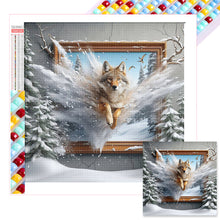 Load image into Gallery viewer, Diamond Painting - Full Square - Escaped From The Frame Wolf (40*40CM)