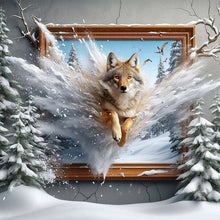 Load image into Gallery viewer, Diamond Painting - Full Square - Escaped From The Frame Wolf (40*40CM)