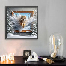 Load image into Gallery viewer, Diamond Painting - Full Square - Escaped From The Frame Wolf (40*40CM)
