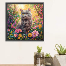 Load image into Gallery viewer, Diamond Painting - Full Round - Flower Cat (30*30CM)